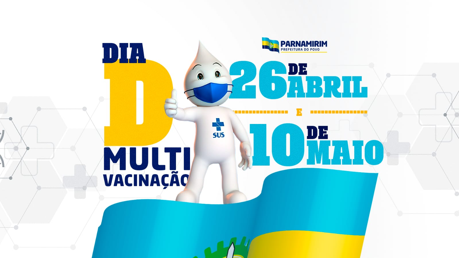 Prefeitura de Parnamirim promove o Dia D da Multivacinação no próximos dias 26 de abril e 10 de maio
