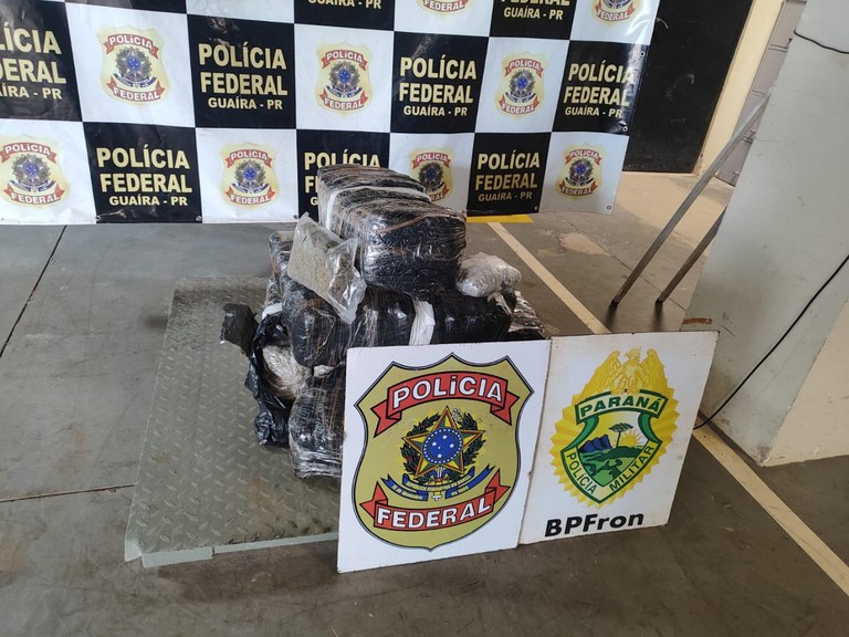 Guaíra/PR: Homem é preso com 47,5 kg de maconha em Guaíra durante ação conjunta da PF e PM