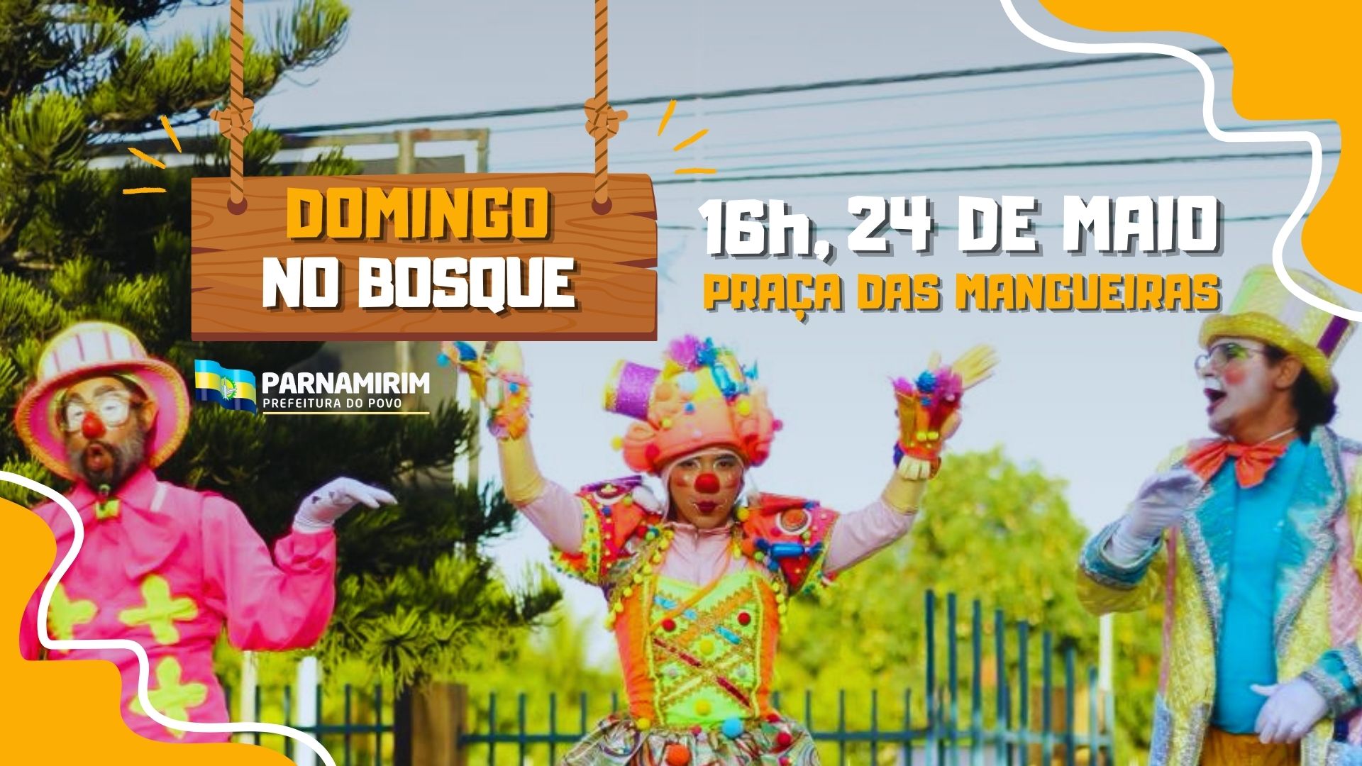Praça das Mangueiras recebe edição itinerante do “Domingo no Bosque” com atrações culturais e diversão para crianças em Parnamirim