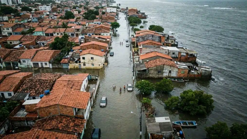 Cidades brasileiras podem ser engolidas pelo mar, aponta alerta climático da NASA